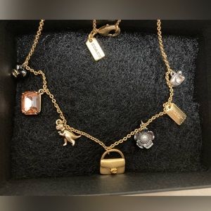Coach Mini Logo Charm Necklace